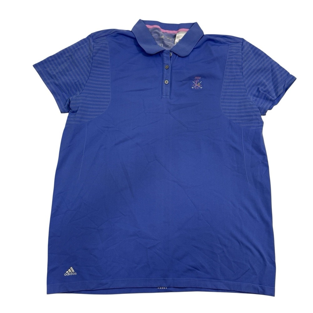 Adidas Golf Royal Purple Lebanon Country Club 1920 Short Sleeve Polo Shirt Sz XL